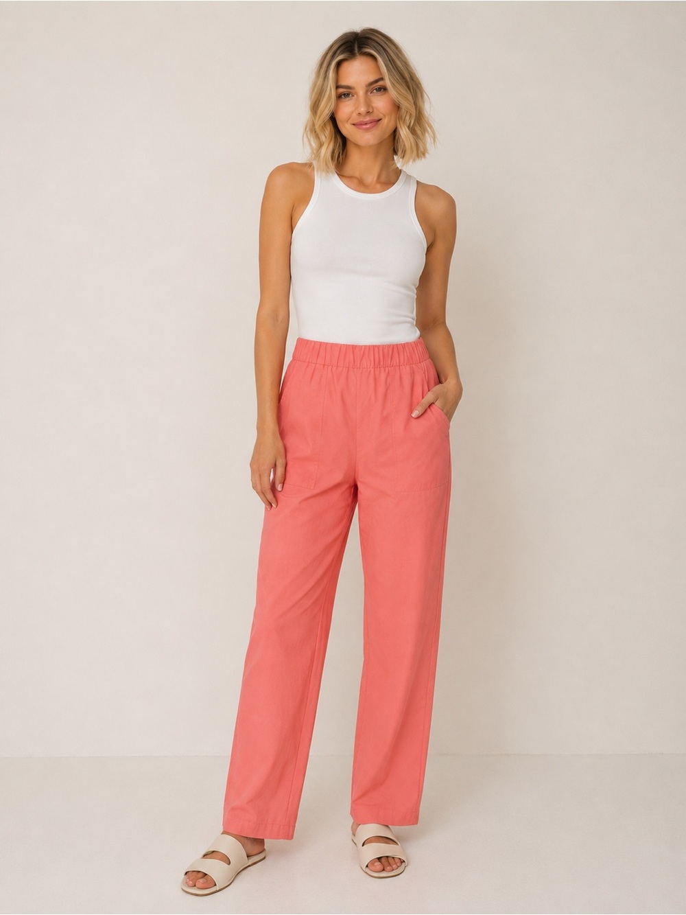 NWT GAP Off Duty Khakis Orange Coral Color XL